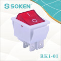 Iluminado en off Rocker Switch 4 Pins